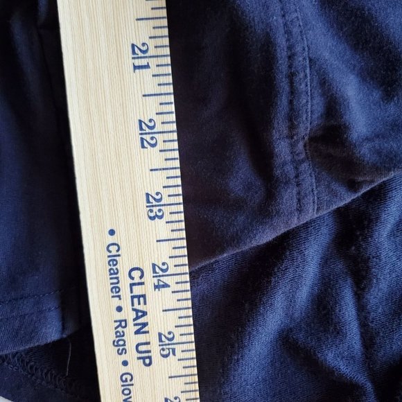 Market & Spruce Drape Asymmetrical Top Deep Blue Side Zipper Womens Size M - Picture 6 of 7